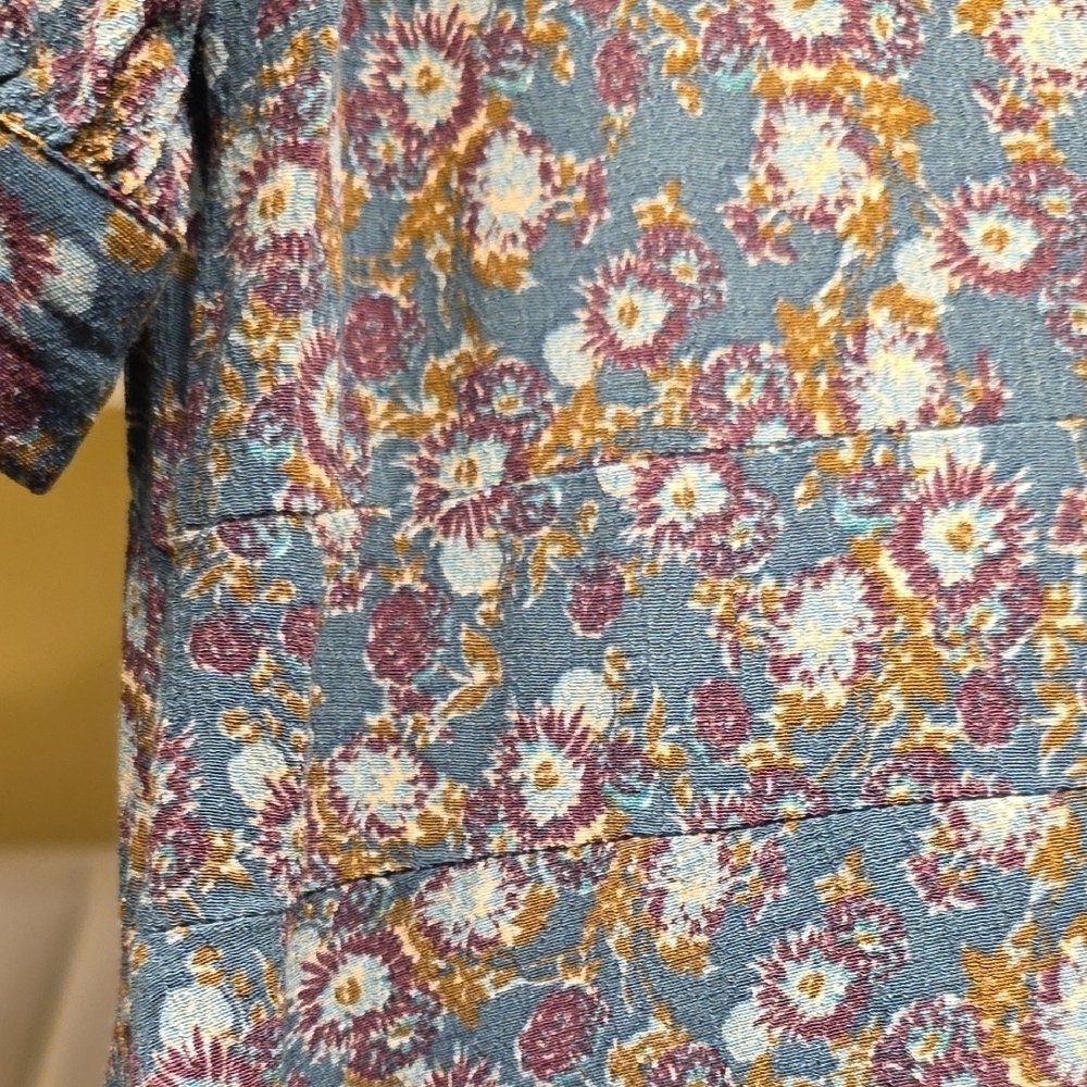 Free People Green and Purple Floral Mini Dress - Picture 8 of 13